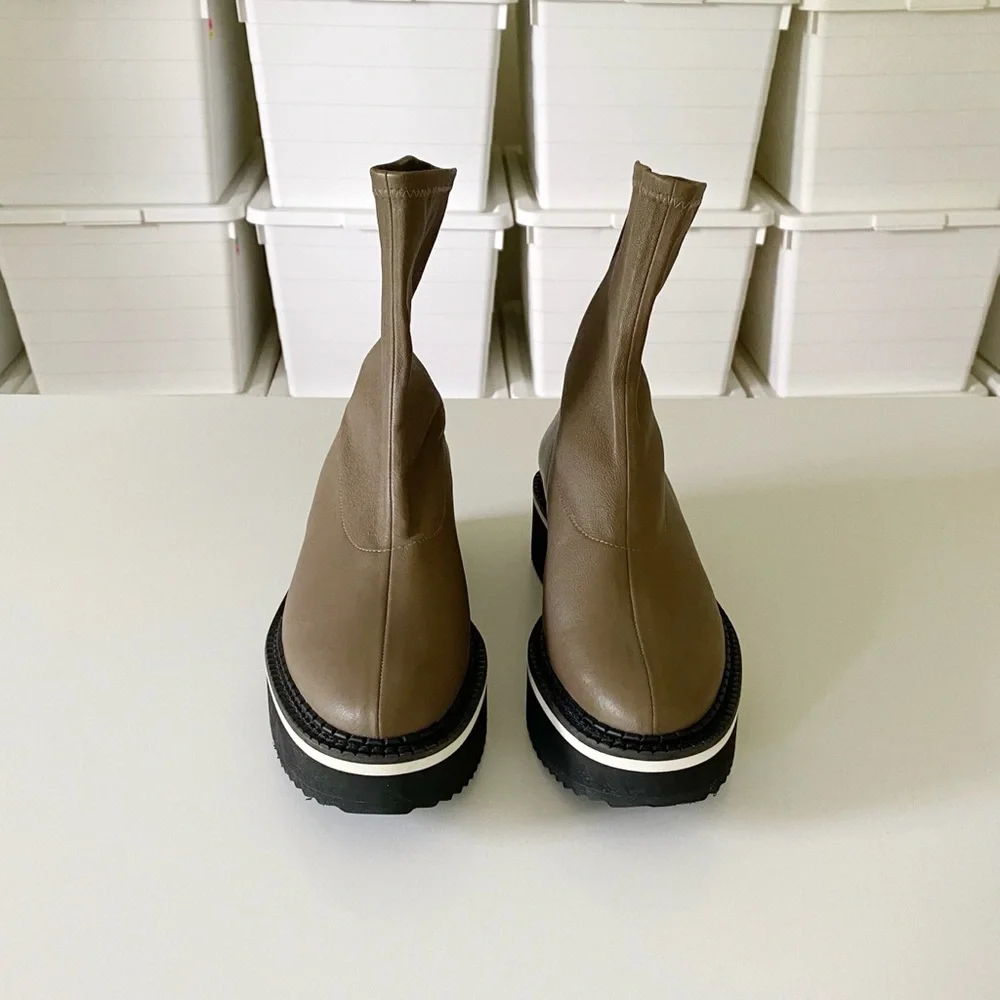 Clergerie Paris Berta Leather Flatform Boots Size 37 NWOB - Picture 3 of 12